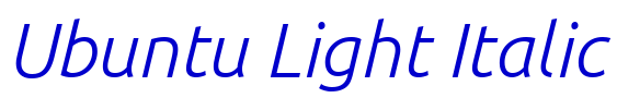 Ubuntu Light Italic 字体